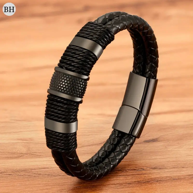 Pulseira de couro masculina